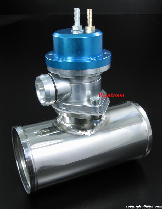 Type s turbo blow off valve bov  by pass dv + 3" sus adapter pipe blue