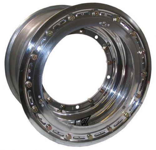 Keizer aluminum wheel,15 bolt direct mount midget,13x8&#034;,3&#034;,beadlock,polished