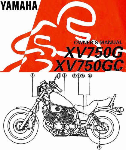 1995 yamaha xv750g virago 750 motorcycle owners manual -xv 750 g-yamaha virago