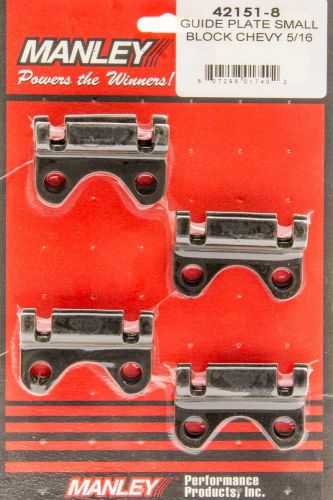 Manley 5/16 in pushrod guide plates raised small block chevy 8 pc p/n 42151-8