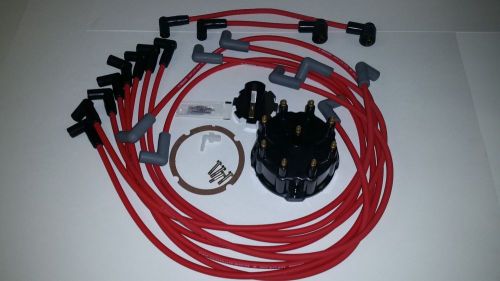 Marine / boat spark plug wire set for mercruiser v8 thunderbolt w/ cap &amp; rotor
