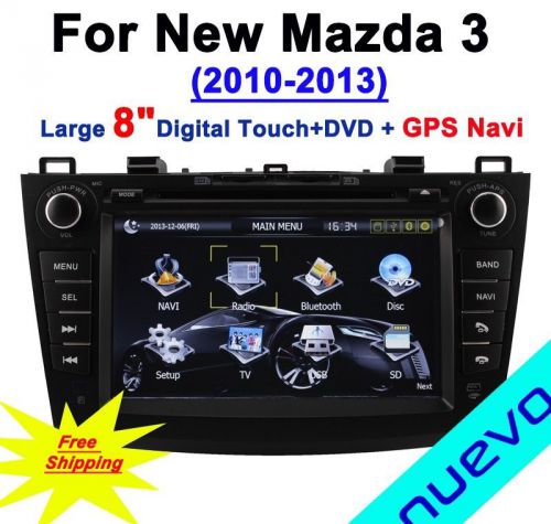 Large 8&#034; special car dvd gps navigation canbus for new mazda 3(2010-2013)