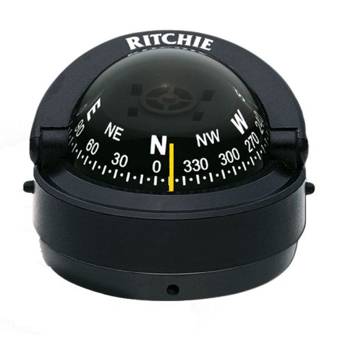 Ritchie s-53 explorer compass - surface mount - black -s-53