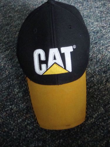 Adult cat hat black with yellow caterpillar hat