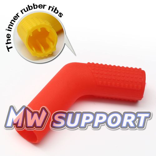 Red rubber shift sock boot shoe protector shifter cover dual dirtbike offroad