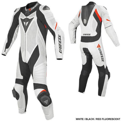 Dainese laguna seca evo professional white fluo red 42 / 52 m leather race suit