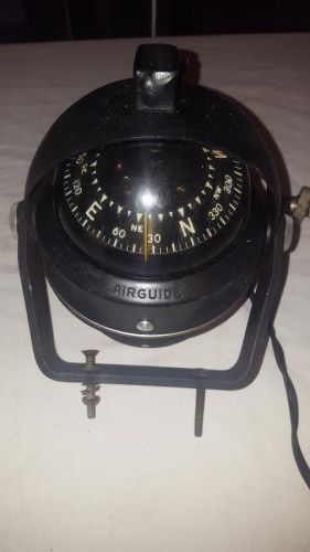 Airguide black mounted compass fluid filled marine freshwater nautical