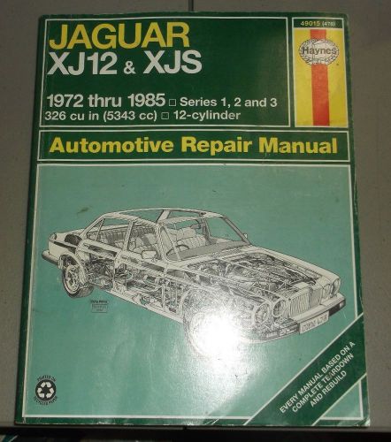 1972 - 1985 jaguar xj12 xjs manual original