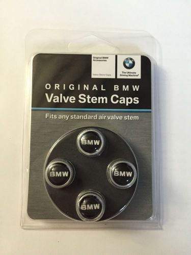 Original bmw valve stem caps - black tire valve caps