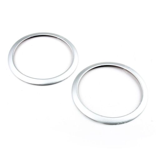 2x door speaker stereo audio cover trim ring stainless steel for bmw x1 silver