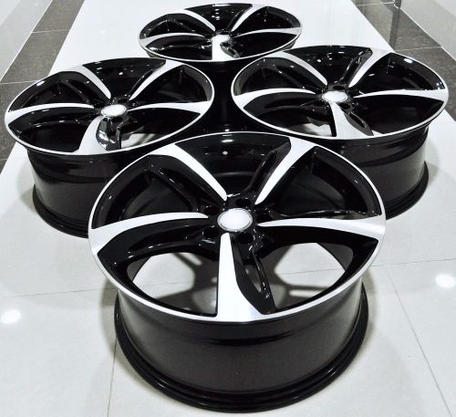 18&#034; new rs7 style black wheels rims fit audi a4 a6 a8 s6 s8 rs4 rs6 q5 5453 bm 1
