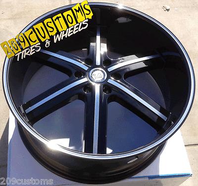 22" tires and wheels u2w55 black suburban 2007 2008 2009 2010 2011 2012