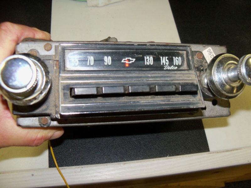 Working original 1965 chevy impala ss am radio gm delco serviced 986099 knobs 
