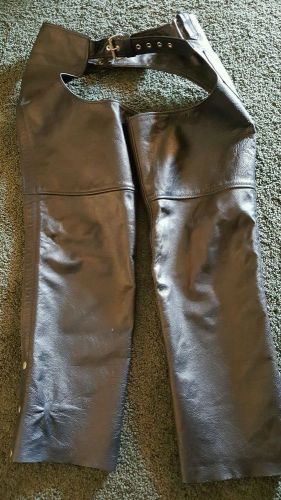 Motorcycle riding leather chaps (ladies)