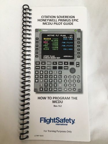 Cessna sovereign w honeywell epic mcdu pilot guide.