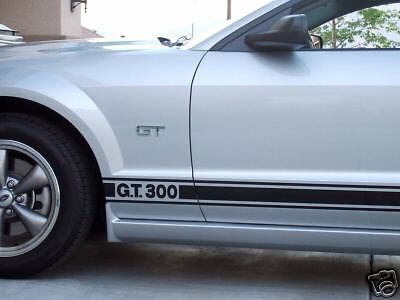 05-09 ford mustang gt 300 side stripes 2005 2006 2007 2008 2009 vinyl stickers