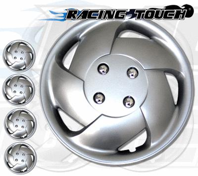 4pcs set 15" inches metallic silver hubcaps wheel cover rim skin hub cap #083