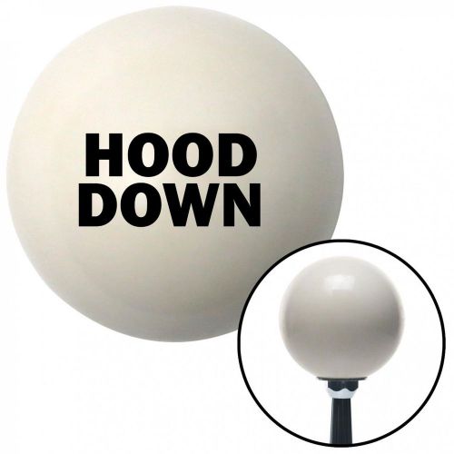 Black hood down ivory shift knob with 16mm x 1.5 insertrod resin boot hot