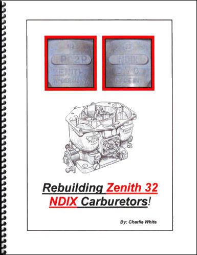 Porsche 356   &#034;rebuilding zenith 32 ndix carburetors!&#034; 140+ color pages!
