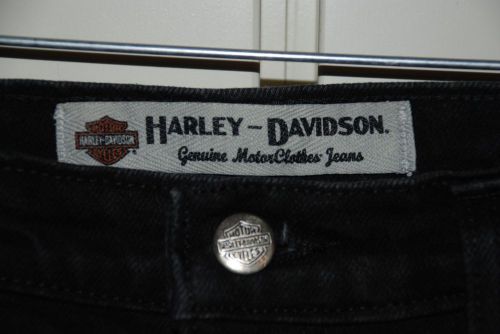 Women&#039;s harley davidson motorcycles black jeans sz 8 straight leg stretch