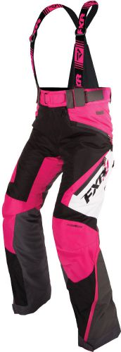 Fxr womens black/fuchsia/charcoal snowmobile vertical pro pants snocross