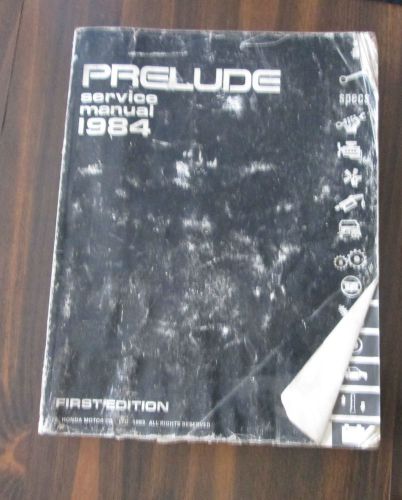 1984 honda prelude service manual first edition