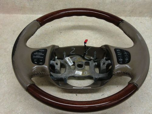 Ford excursion f250 lincoln navigator leather wood  wrapped steering wheel audio