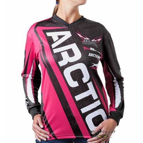 Arctic cat women&#039;s team arctic snowmobile &amp; atv jersey - pink / black - 5253-03_