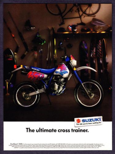1992 suzuki dualsport 350s street &amp; off-road motorcycle photo promo print ad