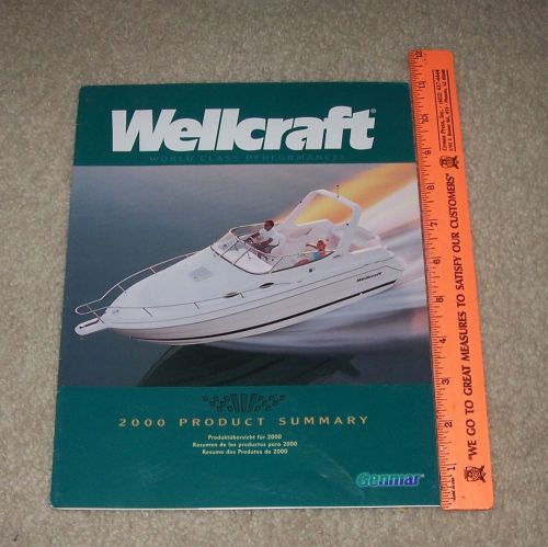 2000 wellcraft product summary brochure fold out entire line of boats