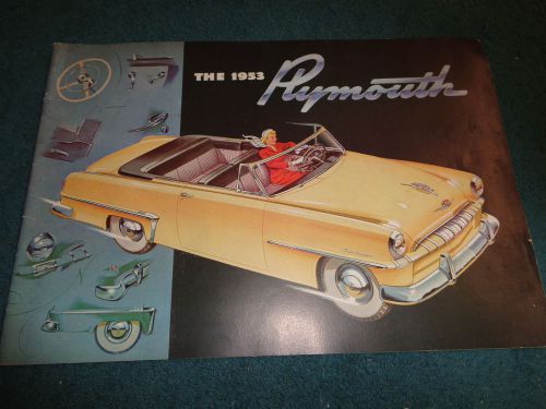 1953 plymouth sales brochure / nice original vintage dealership sales catalog