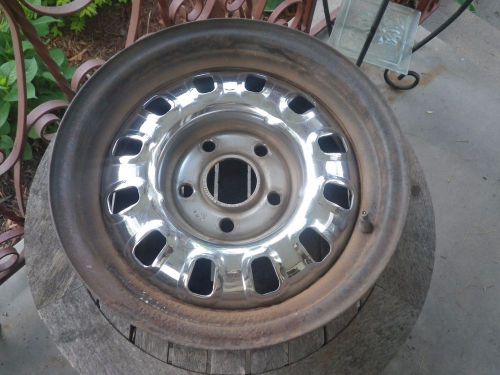 1968 1969  ford mustang  14 x 6 styled steel chrome rally wheel nice condition !