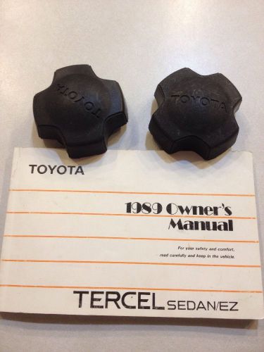 Toyota tercel owners manual &amp; 2 tercel center caps