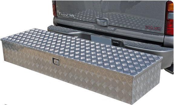48" aluminum hitch mounted cargo carrier box-tool-storage-construction (ahb-48)