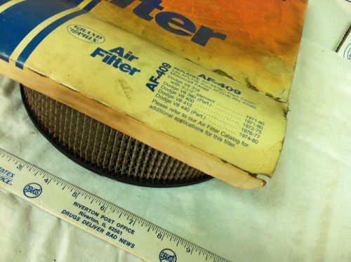 Dodge v8, 1971 to 80, grand prix air filter,  af409.   item:  1613