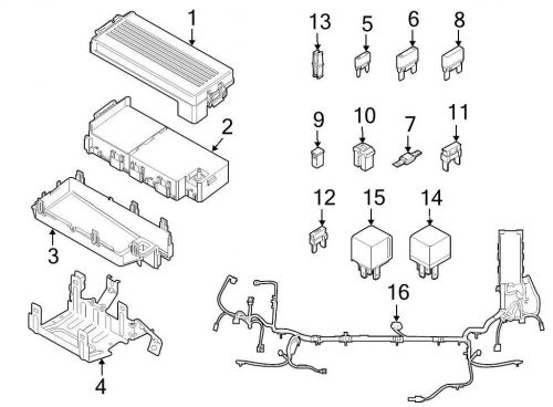 Ford oem engine wiring harness 8g1z14290db image 16