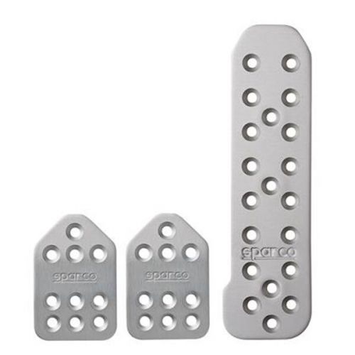 Sparco 037879baft piuma pedal set silver fits:universal 0 - 0 non application s