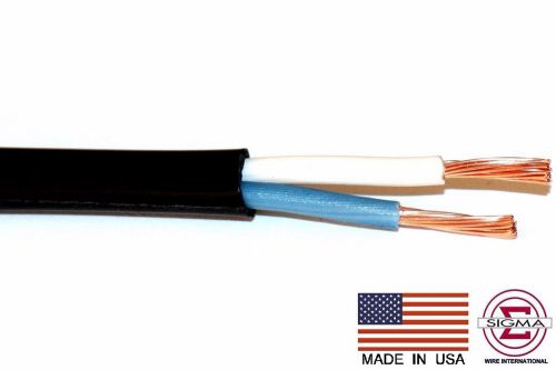 Trailer light brake cable wiring 14 gage 2 wire blu/wht black jacket