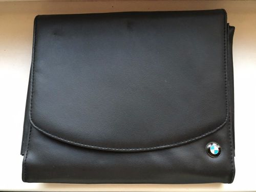 Authentic empty bmw owners manual leather case jacket book holder pouch no books