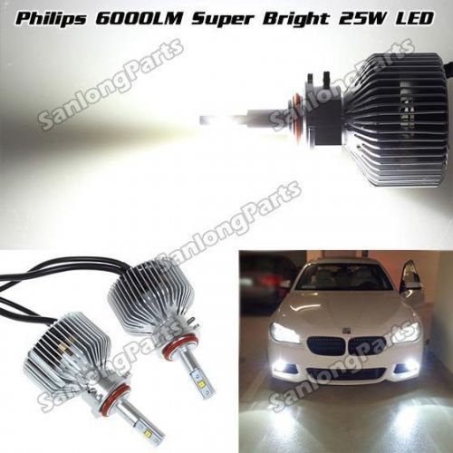 6000lm headlamp low beam 9006 hb4 philips white 6500k detachable high power led