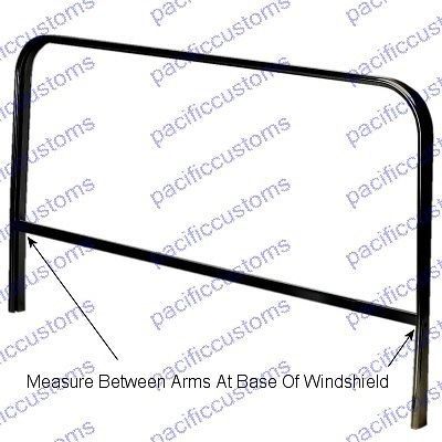 Powder coated black manx buggy windshield frame only 42.25 wide