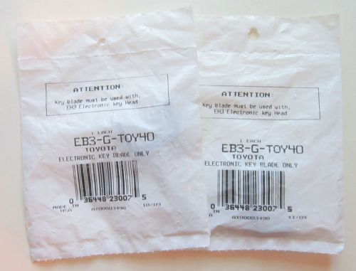 New in bag pair of cloneable chip key blades ilco#eb3-g-toy40 for toyota