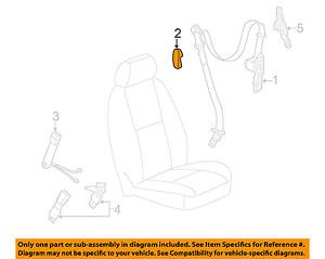 Gm oem front seat belts-belt &amp; retractor cover 15257724