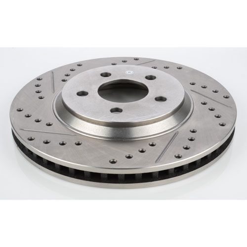 Jegs performance products 632141 hp drilled &amp; slotted brake rotor