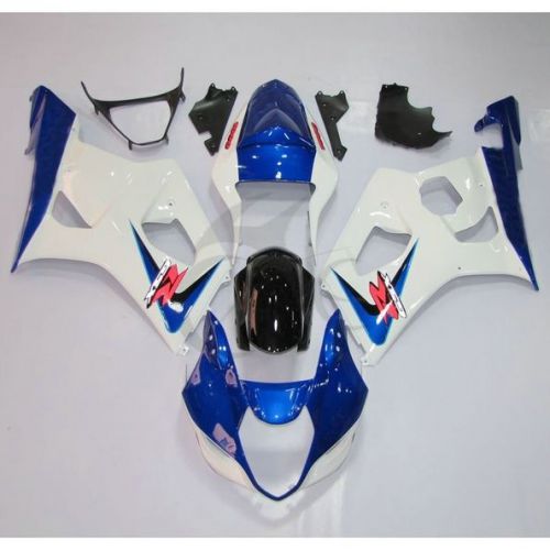 Blue white abs plastic bodywork fairing kit for suzuki gsxr 1000 03 04 k3 16a