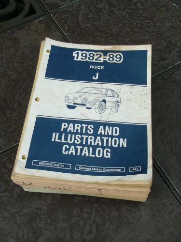 1982-1989 buick j parts catalog manual skyhawk 1988 1987 1986 1985 1984 1983 oem