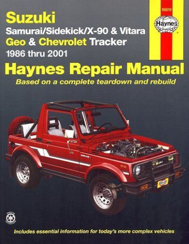 Suzuki samurai, sidekick, x-90, vitara, geo, chevrolet tracker repair manual 198