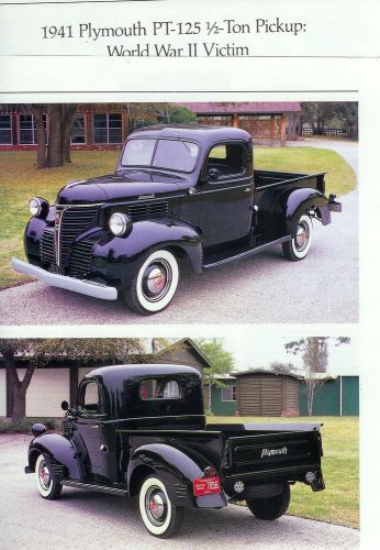 1941 plymouth pt-125 pickup  color article