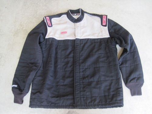 Simpson driving suit sfi 3-2a/5 standard 19 size large 2 layer black dragster