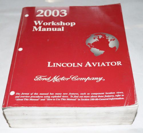 Authentic 2003 lincoln aviator oem service shop manual repair book
